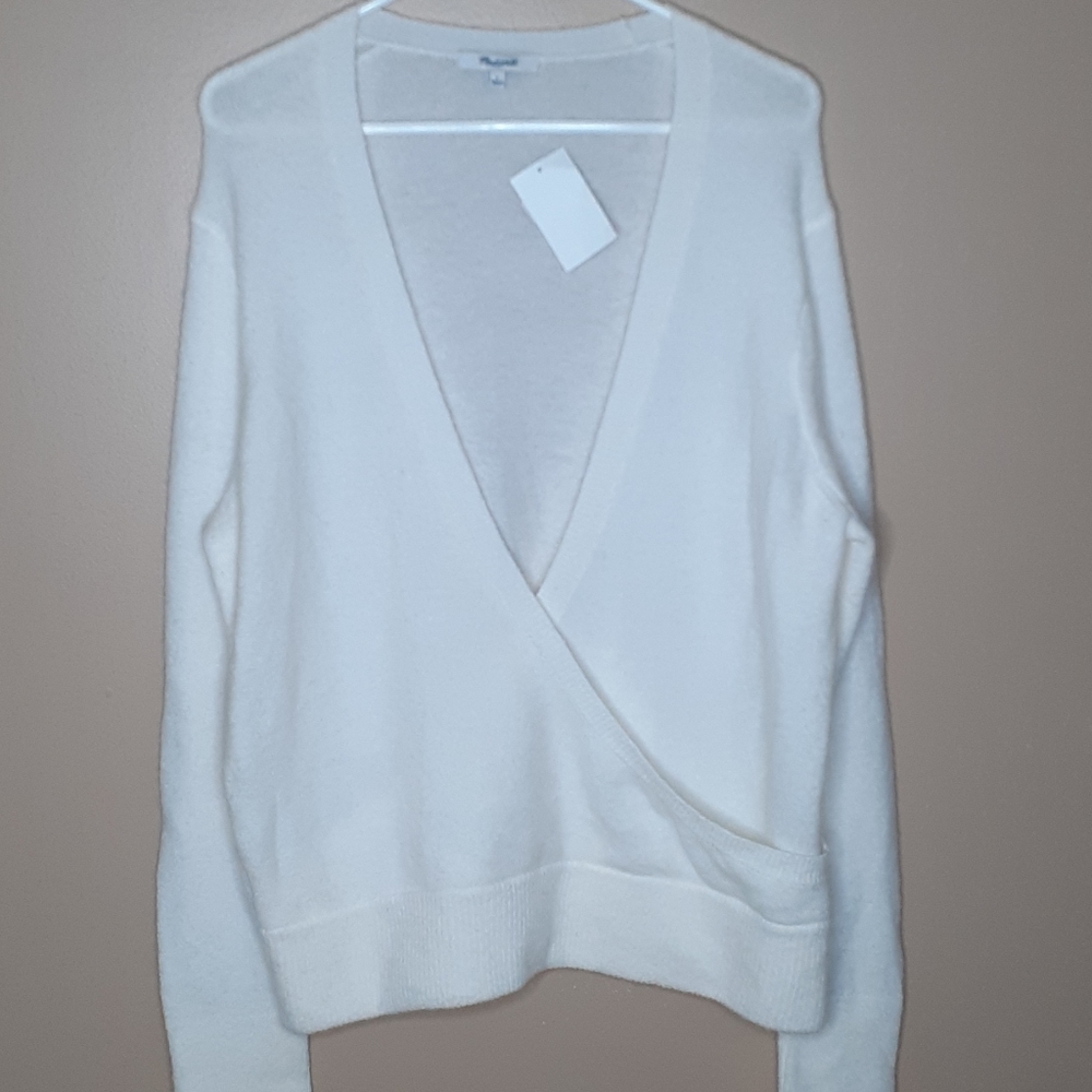 NWT Madewell Deep V Neck Sweater Size Large